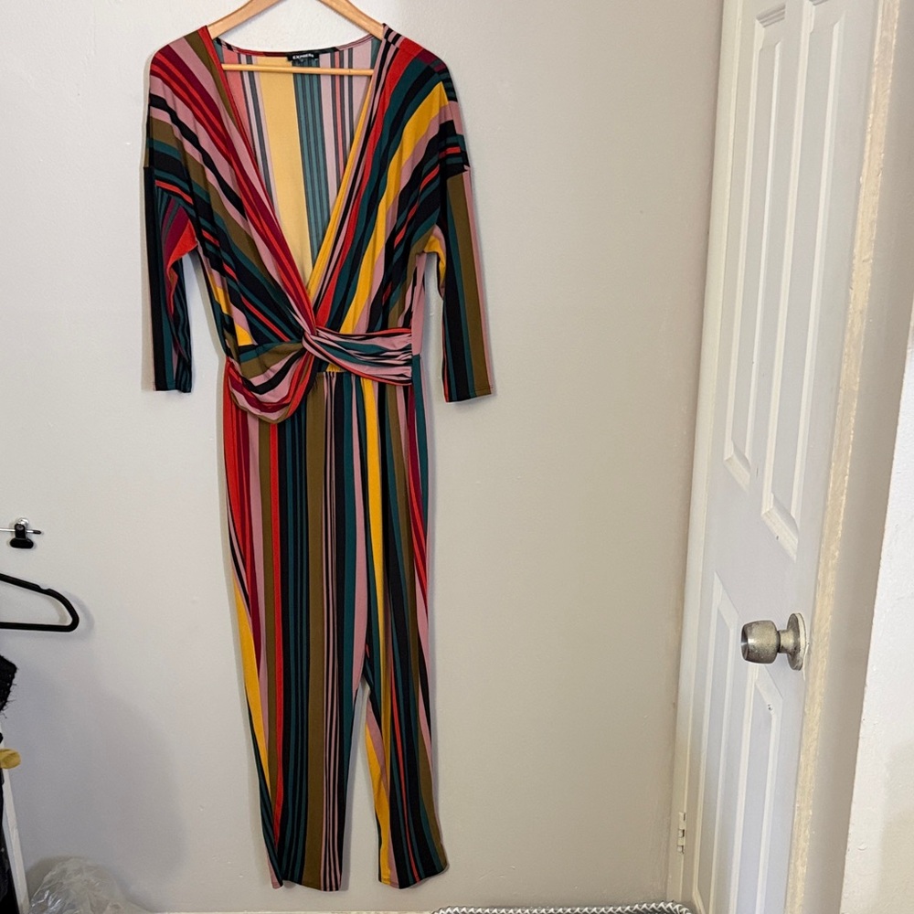 Express Colorful Striped Jumpsuit!